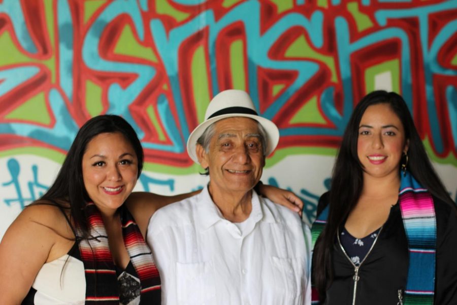 Professor+Cruz+Ranjel+pictured+with+students+Mernis+Gonzalez+and+Laura+Marquez+at+the+reception+for+the+49th+Annual+Chicano+Latina+Graduation+Celebration+held+at+the+Centro+Cultural+de+la+Raza.+By+Brian+Mohler%2FCity+Times